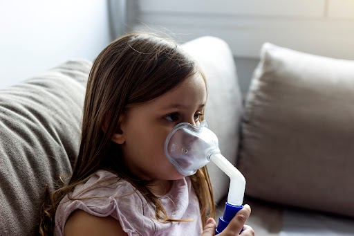 Little girl receiving pediatric home care.